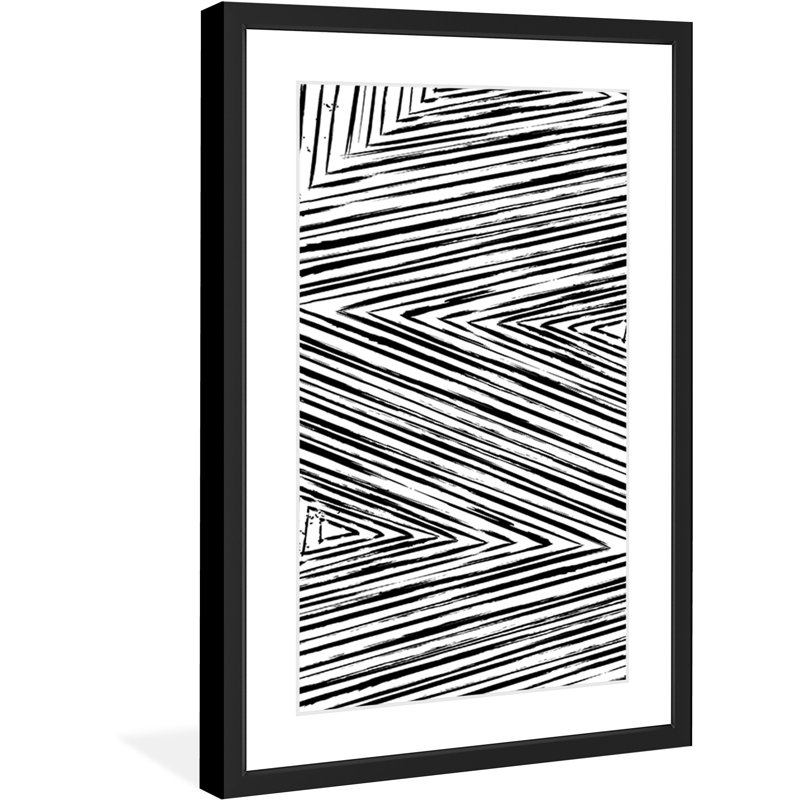 Linear Maelstrom - Reproduction d'art graphique sur papier encadré, H 24 po x l 16 po x P 1,5 po