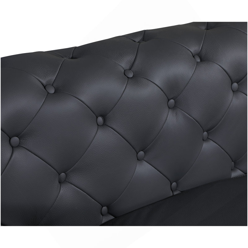 Fauteuil inclinable en cuir italien 100% Global Global, Gris