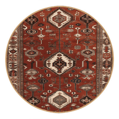 Tapis brun turc lavable à la machine