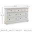 Commode double 7 tiroirs Geovana