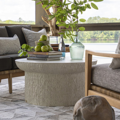 Brant Round Coffee Table - Natural Stone