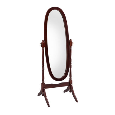 Miroir sur pied 59,25 "de haut, forme ovale