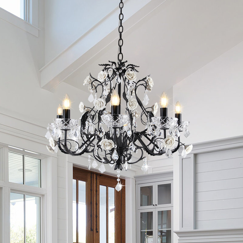 Lustre en cristal 8 lumières façon bougie