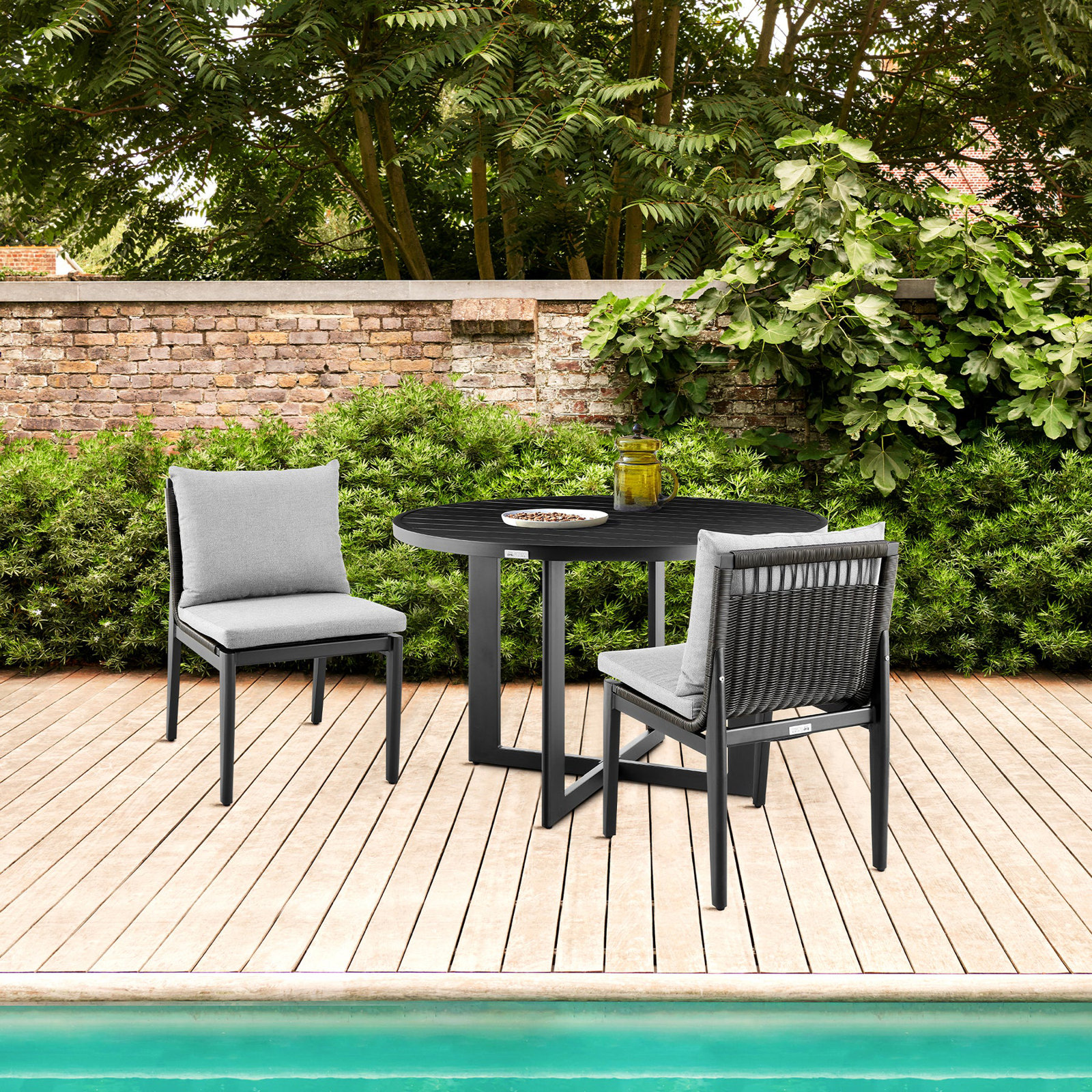 Gerri Premium All-Weather Wicker Outdoor Dining Side Chair with Cushion