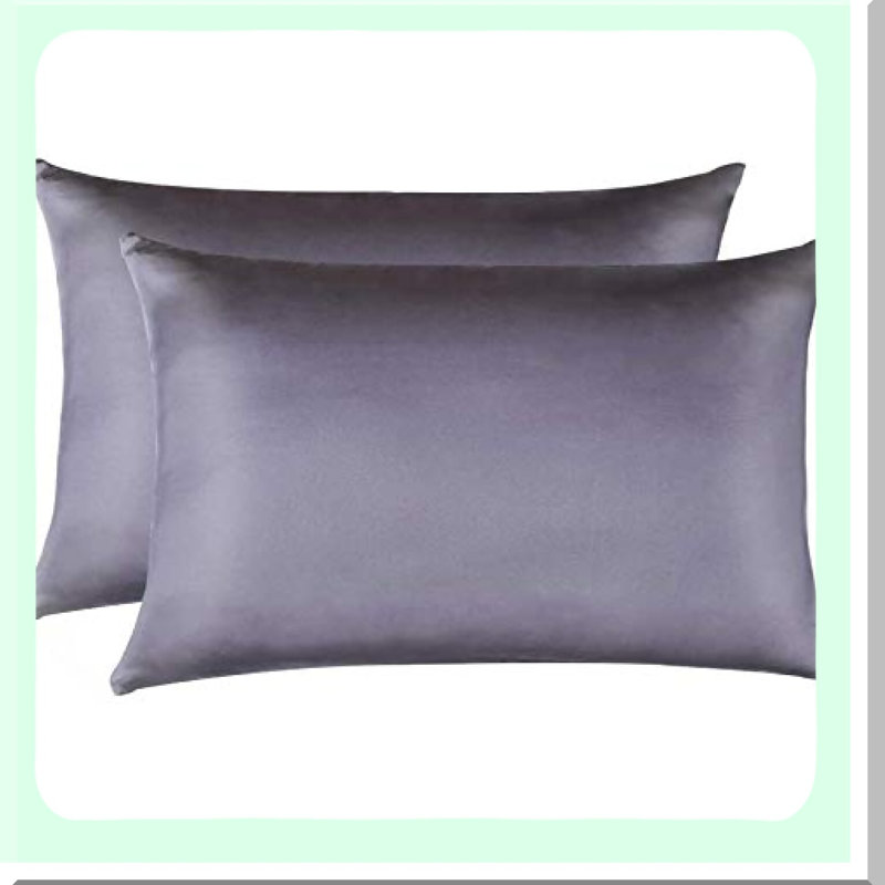 SilkDreams Hair-Saving Pillowcase Set - 100% Mulberry Silk, Super Soft & Breathable, Nature Silk Toddler Size, Gray - Pack of 2