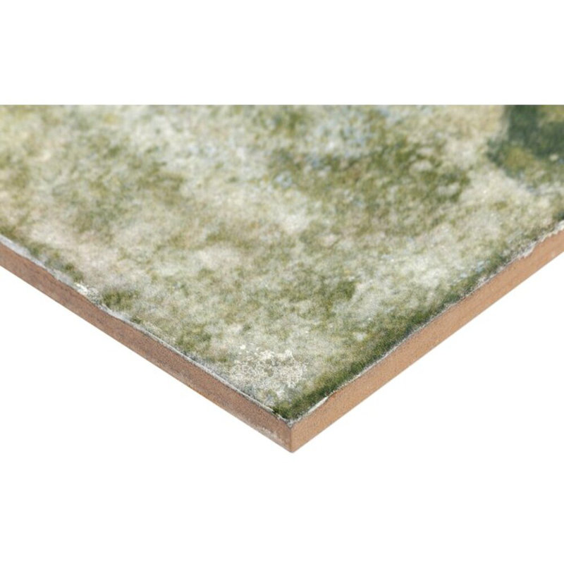 Angela Harris Dunmore Blu 8X8 Matte Ceramic Floor Tile, Green