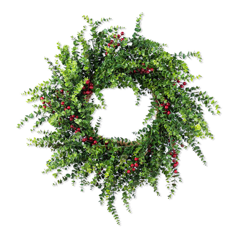 Leyon 28" W Eucalyptus and Berry Wreath