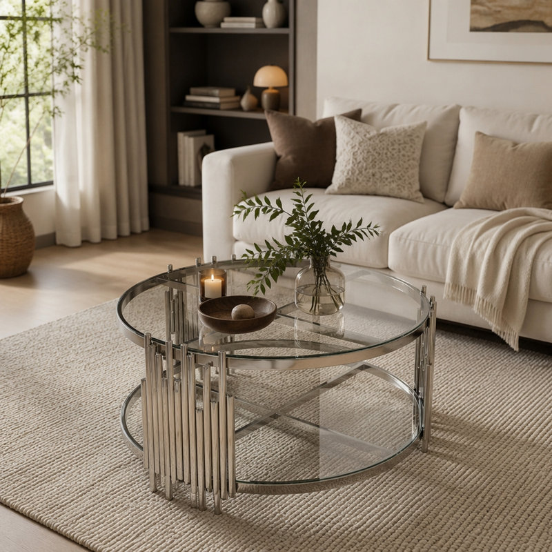 Table basse en acier inoxydable 201