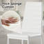 Ensemble de 2 chaises de salle à manger blanches pour la cuisine, chaises d'appoint modernes avec structure en métal robuste