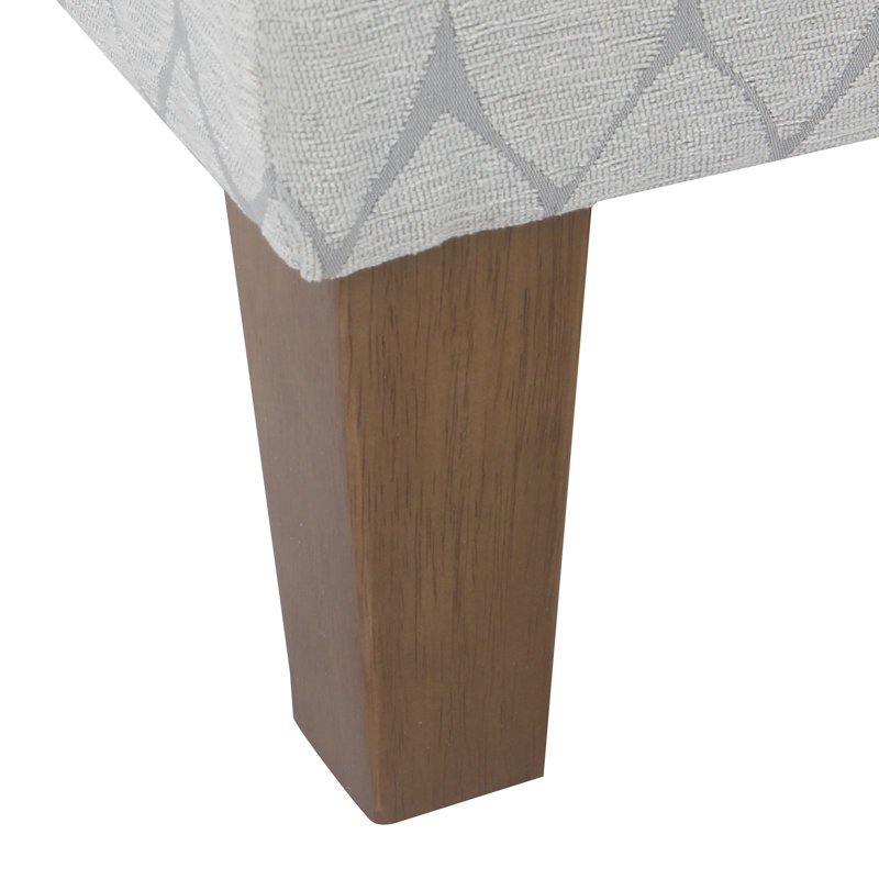 Genoveva Upholstered Storage Bench, Gray Abstract, Brown