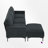 Keysan Velvet L-Shaped Sectional with Ottoman Reversible-1327873774