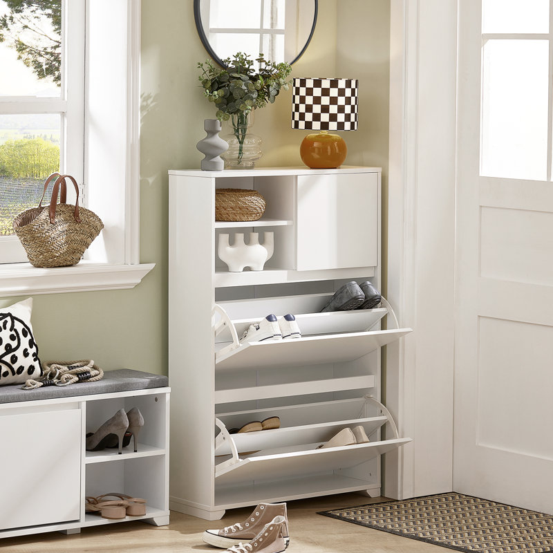12 Pair Flip Down Shoe Storage