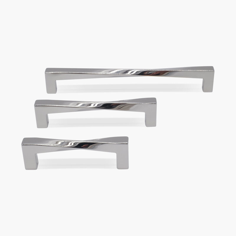 Twist Bar / Handle Pull, Polished Nickel, 12"