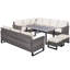 Ensemble de conversation modulaire avec coussins 5 pièces Nazime-91440570