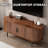 TV Stand, 55" Modern TV Console Table with Storage Compartment and Sliding Door-1435339565