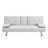 Convertible Sofa Bed With Coffee Table White Pvc Modern Versatile Lounge