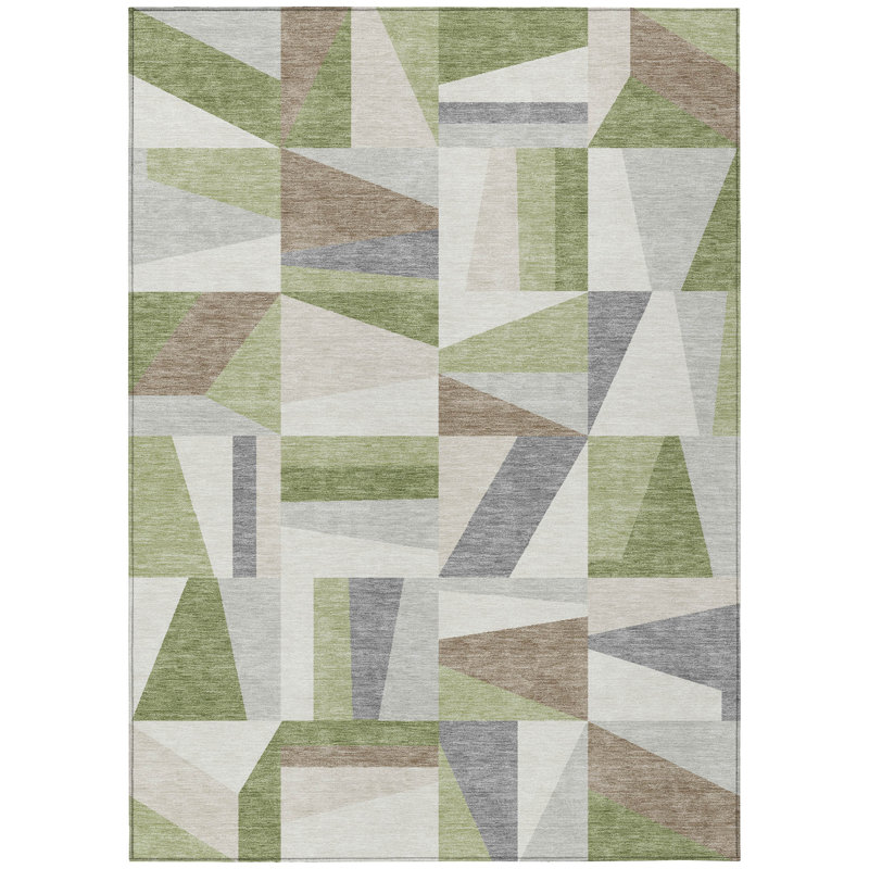 Machine Washable Indoor/Outdoor Chantille ACN2327 Geometric Rug, Rectangle 3' x 5'