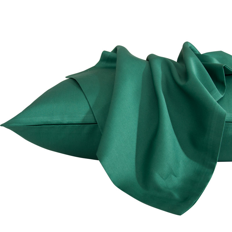 Taie d'oreiller 100% coton 500 fils 500 fils, Vert foncé