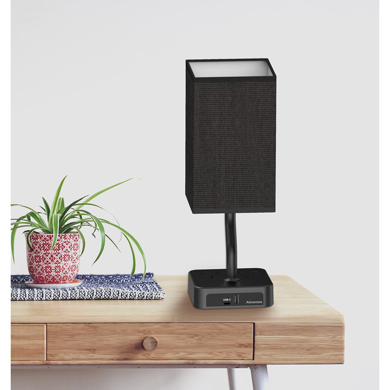 Lyndol USB Table Lamp, Black
