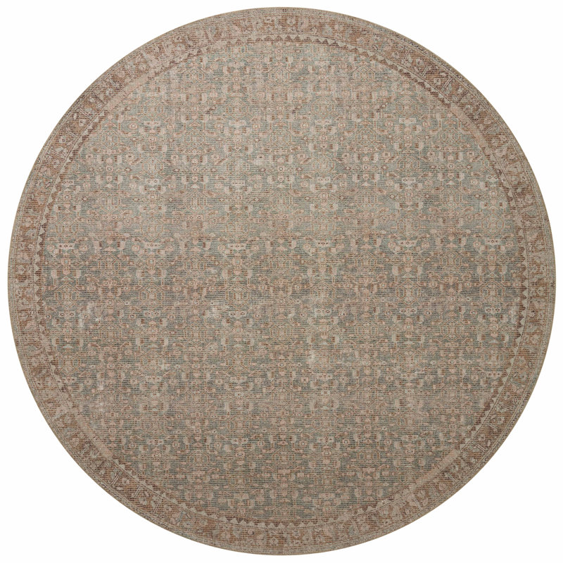 Angela Rose x Loloi Aubrey Sage / Bark Area Rug, Round 5'