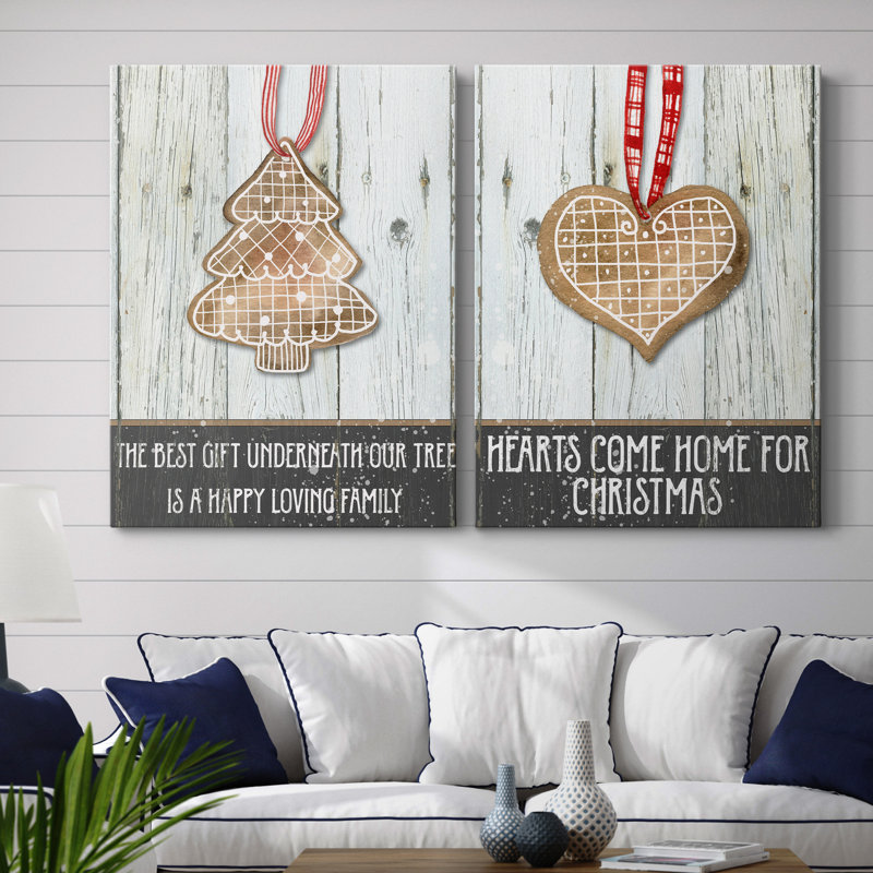 «Gingerbread Tree», ensemble de 2 reproductions d'art, H 32 po x l 48 po x P 1 po, Toile tendue, Pas de tapis