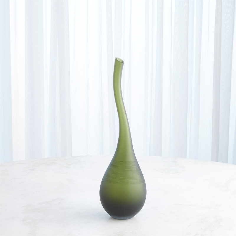 Curvature Bottle, 19" H x 5.5" W x 5.5" D, Green