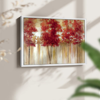Red Trees -Framed Print - Restickable