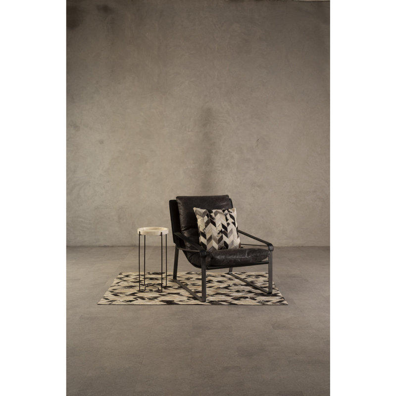 Orono Leather Accent Chair, Dark Brown
