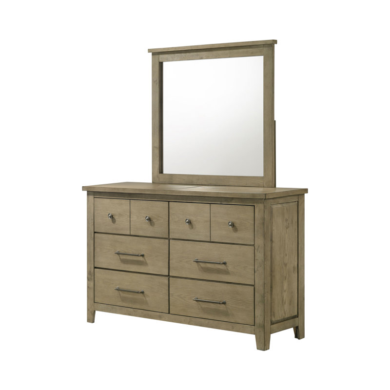 Commode rustique 61,40 "avec miroir, chêne vignoble