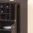 Wine Cabinet Red Cocoa With Two Doors Removeable Wine Bottle Rack Metal Wine Glass Racks Four Shelves