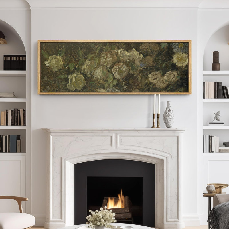 Impressionnisme sur toile, impression de jardin impressionniste, H 20 po x l 60 po, Naturel