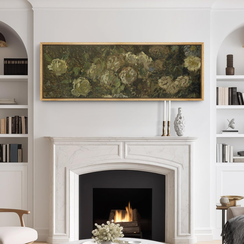 Impressionnisme sur toile, impression de jardin impressionniste, H 20 po x l 60 po, Naturel