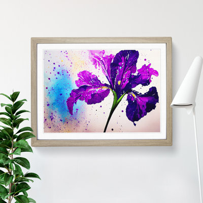 Iris Flower Splash Vol.5 Abstract - Single Picture Frame Print