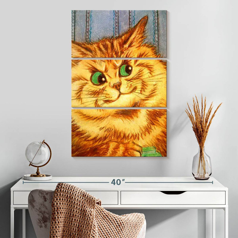 Brampt Quizzical Cat, 32" H x 20" W