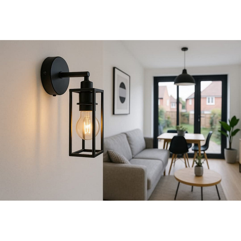 QUATTRO MATT BLACK WALL LIGHT