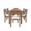 Ensemble repas d'extérieur en bois 7 pièces avec coussins 7 pièces-1505973574