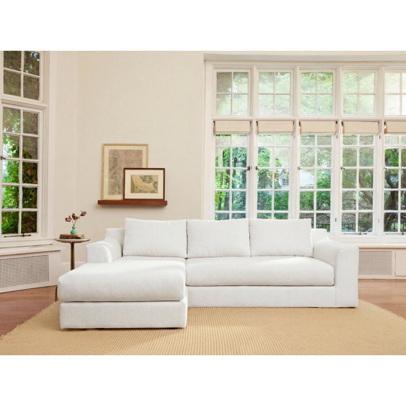 All-Natural Elevate Sectional, Seafoam Recycled Velvet