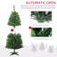 Arbre de Noël artificiel illuminé 5 pi, décoration des Fêtes, 365 branches, 152 lumières DEL blanc chaud / coloré, ouverture automatique-1554778323