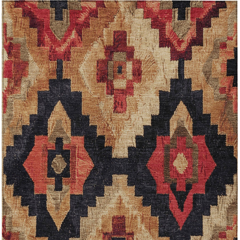 Tapis intérieur / extérieur lavable 8 pi x 10 pi Aztec