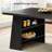 63" Rectangular Dining Table with Double Hidden Storage Space