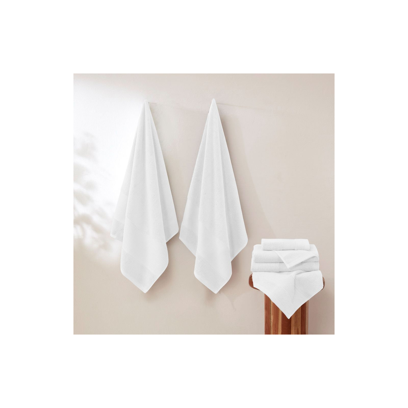 Modern Threads - Air Cloud 6-Piece 100% Zero-Twist Cotton Towel Set - Bath Towels, Hand Towels, & Washcloths - Super Absorbent & Quick Dry - 500 GSM - Soft & Plush