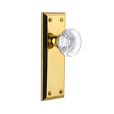 Grandeur Fifth Avenue Plate Privacy with Bordeaux Crystal Door Knob