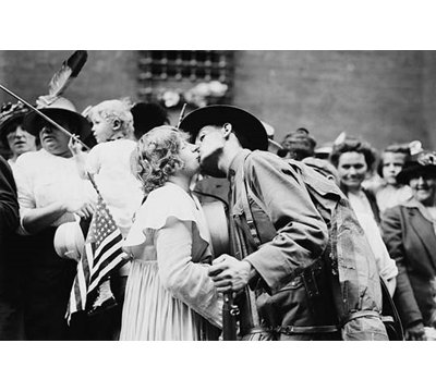 " Parting Kiss From A Doughboy Leaving For Europe With His 12Th New York Regiment "