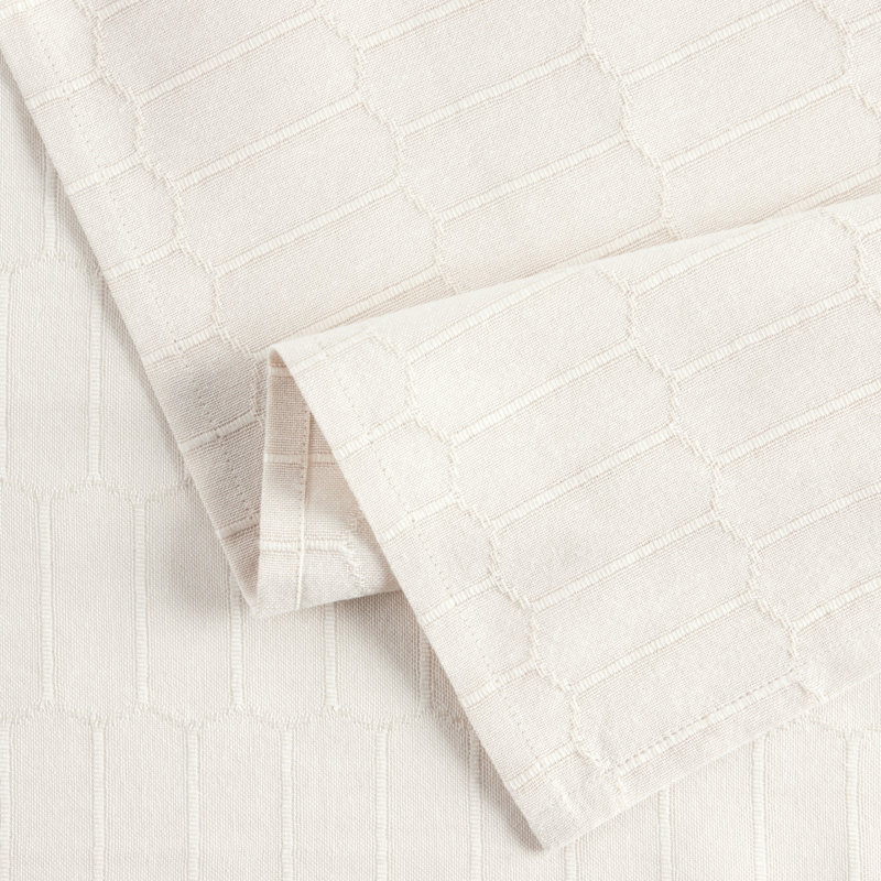 Ensemble de 4 serviettes de table en nid d'abeille modernes Martha Stewart, gris anthracite, 19 po x 19 po, Beige