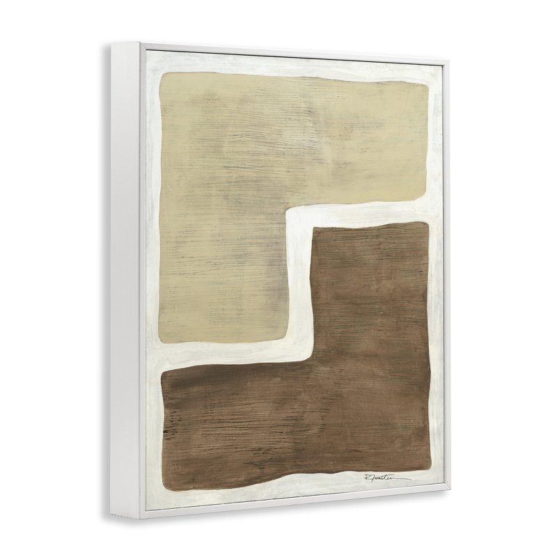 Boho, formes symétriques, estampe numérique par Ruth Fromstein, H 20 po x l 16 po, Giclée encadrée blanc bord de mer