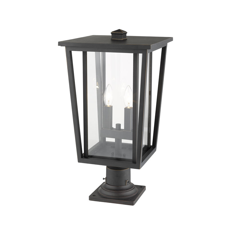 Luminaire suspendu à 2 lumières Amreet, Bronze huilé