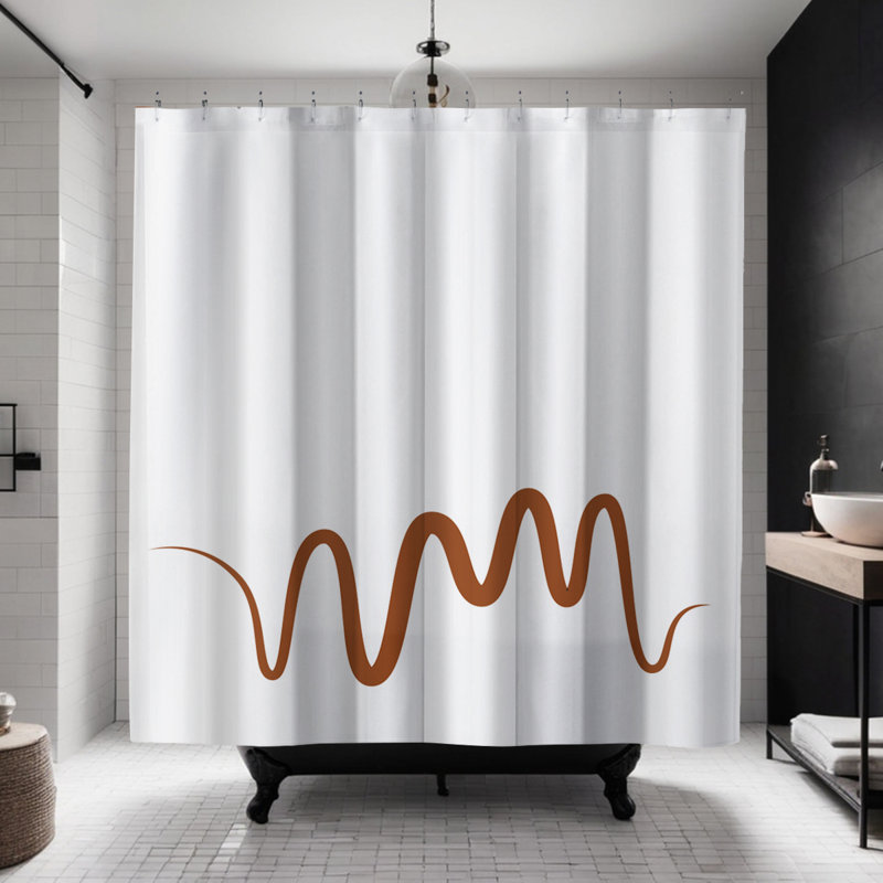 Coco Shower Curtain, Burnt Orange