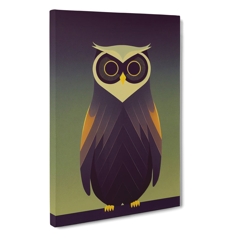 Unique Owl No.1 - Wrapped Canvas, 76cm H x 50cm W x 3cm D