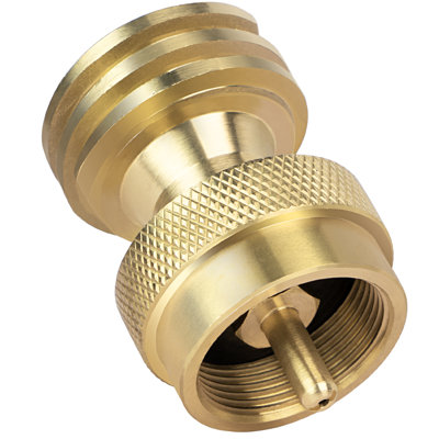 Solid Brass Propane Tank Adapter for 20 lb. to 1 lb. Converter