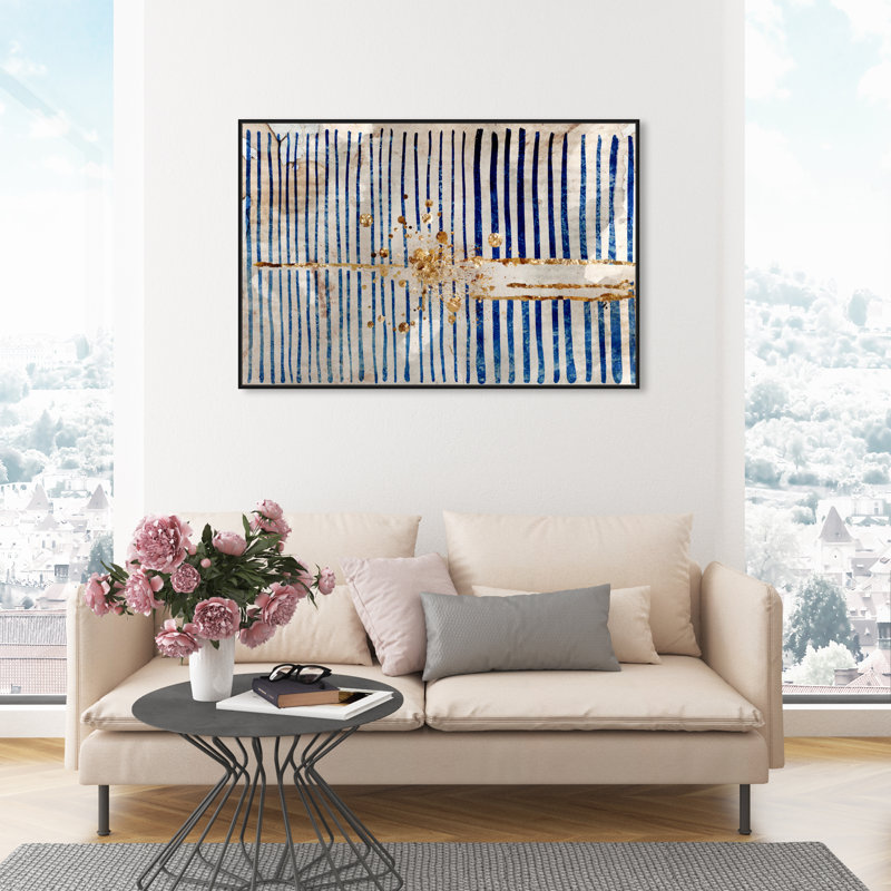 « Love Force Field », impression d'art graphique abstrait, Impression encadrée, H 36 po x l 24 po, Noir